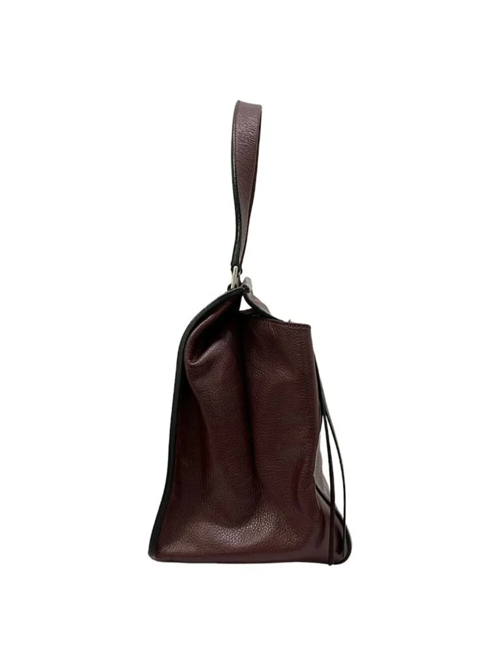 Celine Handbag Edge Medium Bordeaux Leather